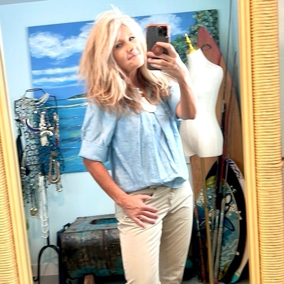 Gitees, Raglan Sleeve,Keyhole Neckline Pleated Detail,YachtWear,Timeless Blouse - Picture 5 of 16